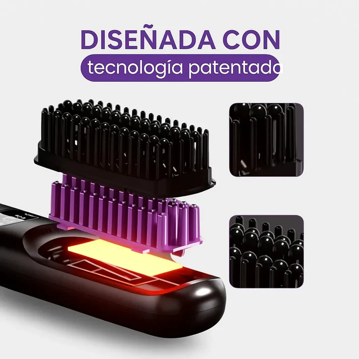 HAIR CARE PRO - CEPILLO ALISADOR PORTATIL RECARGABLE
