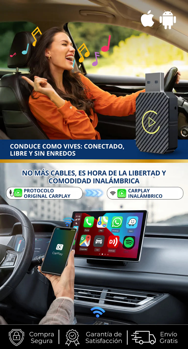 AUTOLINK PRO - ADAPTADOR CARPLAY INALÁMBRICO USB